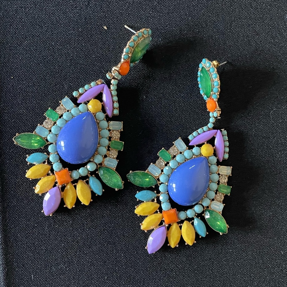 Chandelier earrings multi colored